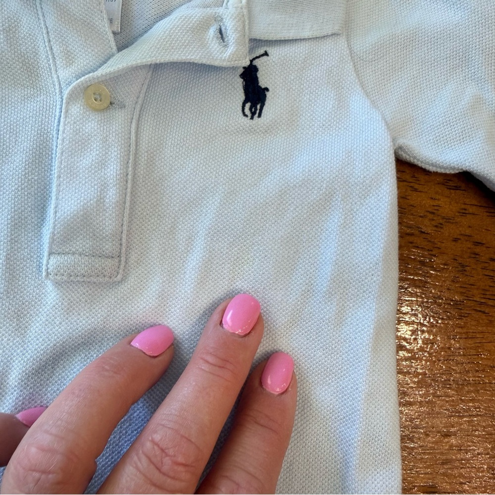 Ralph Lauren Baby Blue One Piece Polo size 6 months - Picture 2 of 6